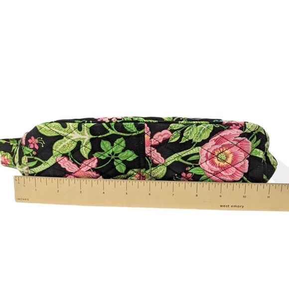 VERA BRADLEY Retired Botanica Black Floral Quilted Shoulder Bag - Picture 7 of 11